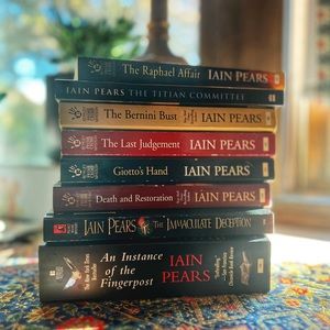 BOOKS Iain Pears set of 7 Art History Mysteries + An Instance of the Fingerpost